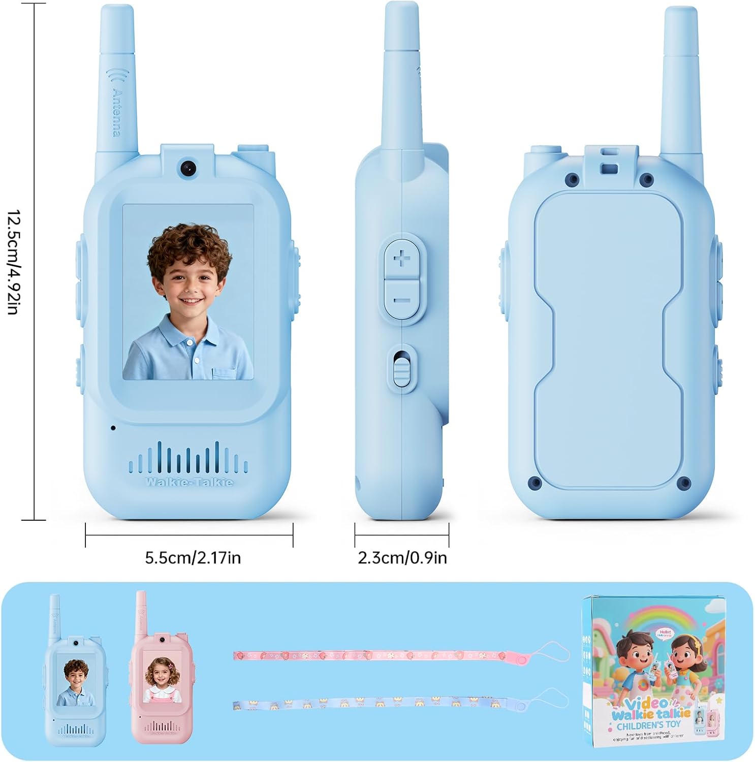 Rechargeable Video Walkie Talkie for Kids